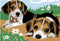 ABEUTY Paint by Numbers for Kids, Two Dogs, Puppy Puppies Animals Framed Canvas Ages 4+ (Dogs)