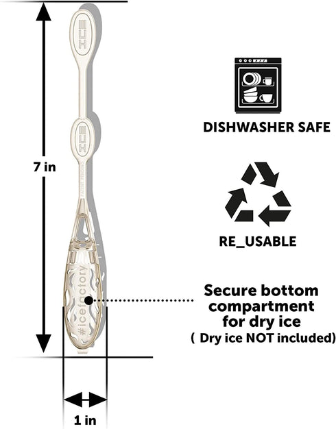Icicle Drink Stirrer Swizzle Sticks for Smokey Drinks (Use with Dry Ice) (10)