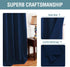 Thermal Insulated Blackout Curtains for Bedroom 63 Inches Long Grommet Window Treatment Panel for Living Room Energy Efficient Curtains 63 Inche Length - Solid in Navy Blue - One Panel