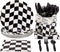 Racecar Dinnerware Set for Kid's Birthday Party, Checkered Design (Serves 24, 144 Pieces)