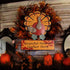 MorTime Thanksgiving Hanging Turkey Wall Decor Welcome Sign, 15" Metal Hanging Turkey Art Door Wall Sculpture, Harvest Turkey Decor for Home Office Thanksgiving Decorations