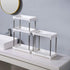 Bathroom Organizer Countertop, 2-Tire Skincare Organizers Vanity Tray Corner Shelf for Makeup Cosmetic Perfume, Multi-Functional Acrylic Organizer in Vanity Dresser Bathroom Kitchen Living Room etc.