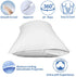 Precoco Pillow Cases King Size-100% Cotton Pillowcase Covers with Zipper Hidden, Breathable & Ultra Soft/Pillow Covers for Easy Care,2 Pack/White