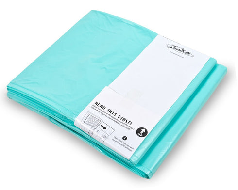 Janibell Polyethylene Biodegradable 18 Gallon Waste Can Liner, Flat Seal, for 450 Series Waste Disposal System, Light Green, 0.7 Mil, 17.75" x 11.5" x 8" (Set of 10 Liner Tubes)