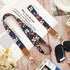Wrist and Neck Lanyards for ID Badge Keys for Women Kids Teacher 2 Pack?Cute Car Key Neck Lanyards with 4 Keychain Multicolor Flower Pink