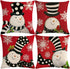 7COLORROOM Set of 4 Christmas Red Pillow Cover Lovely Snowman Festival Throw Cushion Cover Home Decorative Winter Cotton Linen Pillowcases 18" x 18"(Snowman)