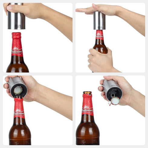 RWM Beer Bottle Opener: Magnet-Automatic Portable for Picnic Camping Barbecue Travel - 3 Pack (New Version)