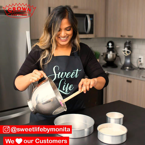 Crown 11 inch Round Cake Pan, 3" deep, Extra Sturdy, Fully Straight Sides, Even-Heating, Made in Canada