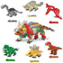 Filled Easter Eggs with Dinosaurs Building Blocks, 12PCS Eggs Toys for Kids,Party Suprise Toys in Basket Filler, Classroom Prize Toys