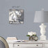 Hardy Gallery White Horse Picture Wall Art: Running Animal Artwork Painting Print on Wrapped Canvas for Bedroom (12'' x 12'')