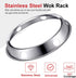 Gas One 2 Pack Wok Rack Ring Stainless Steel for Wok Pan and Carbon Steel Wok 8.25 Inch and 10 Inch Reversible Size