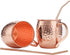 Moscow Mule Copper Mugs, Beer Glasses, Gift Set of 2, 16 oz, Food Safe HandCrafted Hammered Mug Pure Solid Copper Beer Mugs Wine Tumbler Cups, xmas Gift Set With 2 Cocktail Copper Straws