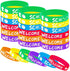 36PCS Welcome Back to School Party Rubber Bracelets, 100 Days of School/First Day of School Party Baby Shower Birthday Party Supplies Decorations Gifts Prize Goodie Bag Favors Silicone Wristbands