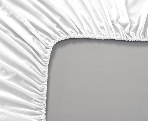 Mellanni Queen Fitted Sheet - Deep Pocket Cooling Sheets up to 16 inch - Hotel Luxury 1800 Bedding - Softest Sheets - Wrinkle, Fade, Stain Resistant - 1 Single Queen Fitted Sheet Only (Queen, White)