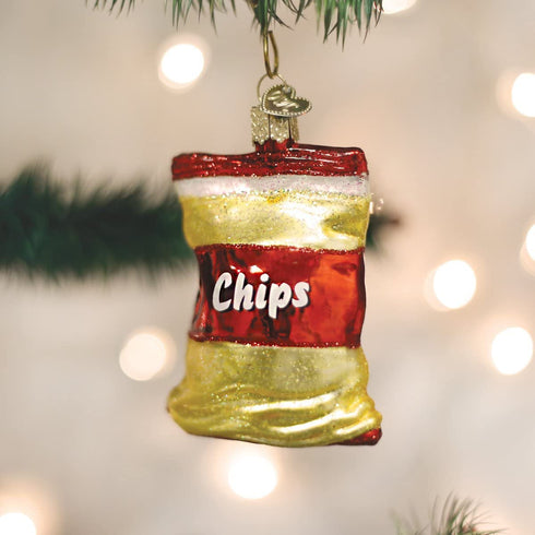 Old World Christmas Bag of Chips Glass Blown Ornaments for Christmas Tree