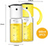 YBDEnevy Olive Oil Dispenser Bottle for Kitchen Cooking Oil Container with Automatic Cap Oil Vinegar Dispenser Set 300ml Olive Oil Bottle with Automatic Cap 2 Packs (yellow&white)