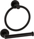 GAPPO Bathroom Hardware Accessories Set Matte Black 2 Piece SUS 304 Stainless Steel Wall Mounted Hand Towel Ring Toilet Paper Holder