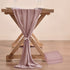 Socomi 2pcs Dusty Rose Chiffon Table Runner Sheer Wedding Runner 29x122 Inches Romantic Table Runner for Wedding Table Decorations