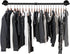 ERYTLLY 2 Bases Wall Mount Clothes Rack Industrial Pipe Clothes Rack On Wall Hanging Rod Laundry Room Hanging Rod Detachable Wall Mounted Iron Garment Bar for Bathroom, Room, Living Room, office Use