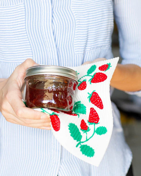 Now Designs Swedish Dishcloth (Set of 2), Strawberries 2 Count