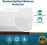 Mini Crib Mattress Protector 100% Waterproof, Without Noiseless Bamboo Quilted Ultra Soft White Terry Fitted Sheet Style (Mini Crib)
