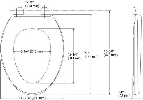 Kohler K-4774-0 Brevia Elongated White Toilet Seatwith Quick-Release Hinges And Quick-Attach Hardware For Easy Clean