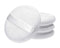 Shapenty 4PCS Soft Large Round Loose Powder Puff Pad Washable Velour Smooth Bath Body Powder Puff With Ribbon Band Handle for Women Men Face Neck Makeup (4Inch, White)