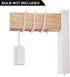 VANSINTEK LED Wall Sconce, E26 Wall Lamp for Bedroom Bedside Reading Sconces Industrial Wall Mounted Lighting Modern Wood White with On/Off Switch Decor Wall Lamp with Plug in Cord(Bulb Excluded)