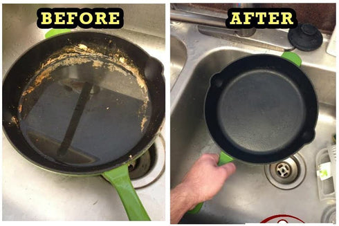 The Ringer - The Original Stainless Steel Cast Iron Cleaner, Patented XL 8x6 Inch Design
