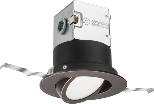 Lithonia Lighting 4JBK ADJ 30K 90CRI ORB M6 Round 3000K 90 CRI 4" Baffle Canless Kit, 4 in, Oil Rubbed Bronze