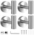 Towel Hooks for Bathrooms Towel Hook 4 Pack Bathroom Towel Hooks Brushed Nickel Robe Hook for Cabinet Closet Door Towel Hooks for Bathroom Wall Mounted Brushed Nickel Towel Hook