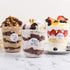 50 Pack 12oz Clear Plastic Cups with Dome Lids (No Hole), Crystal PET Disposable Dessert Cups for Parfait Ice Cream Fruit Iced Cold Drinks