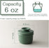 DOWAN Porcelain Butter Crock, Butter Keeper with Water Line, French Butter Dish for Soft Fresh Butter, Butter Container with Lid, No More Hard Butter, Green