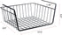 Undershelf Storage Basket Under Shelf Wire Basket Household Metal Under Shelf Hanging Storage Bin Basket Slides Under Shelves for Storage Space Saving for Kitchen Pantry Bookshelf (Small, 2 PCS)