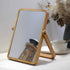 Vertical Wood Vanity Table Mirror Stand Makeup Mirror Swivel at Multiple Angles for Bedroom Living Room and Makeup Desk