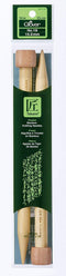 Clover 3011-19" Takumi Bamboo Knitting Needles, Brown