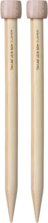 Clover 3011-19" Takumi Bamboo Knitting Needles, Brown