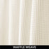 mDesign Hotel Quality Polyester/Cotton Blend Machine Washable Fabric Shower Curtain with Waffle Weave and Rust-Resistant Metal Grommets for Bathroom Showers and Bathtubs - 72" x 72" - Sand/Khaki