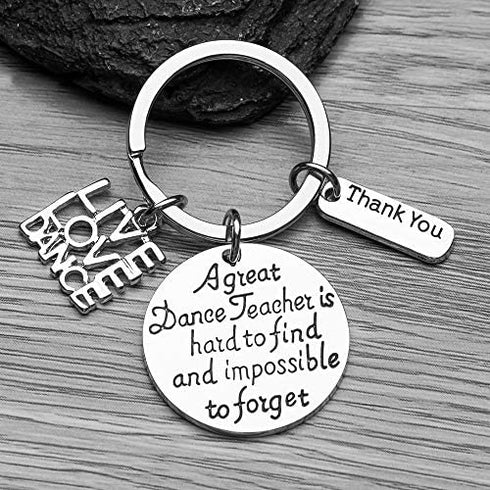 Dance Teacher Gift, Dance Teacher Keychain- Live Love Dance Jewelry - Gift For Dance Instructors, Tap, Ballet, Jazz, Lyrical