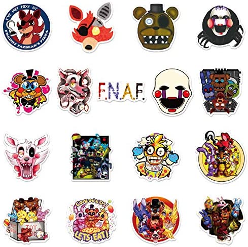 SPIRO Five Nights at Fredd_ys Stickers 100PCS FNAF Stickers Cool Gaming Stickers Vinyl Waterproof Stickers for Teens Adults Laptop Water Bottles Skateboard Birthday Party Supplies