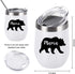 Gingprous Mama Bear, Papa Bear Set, Gifts for New Parents New Mom and New Dad Pregnancy Couples, Insulated Stainless Steel Wine Tumbler and Travel Tumbler with Lids(2 Pack, Black and White)