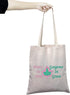 BLUPARK Sorority Canvas Tote Bags Ivy Leaf Sorority Gift Pretty In Pink and Gorgeous In Green Reusable Shopping Bags