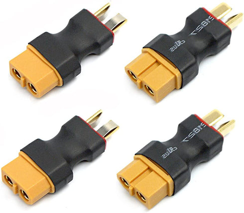 XT60 Female to Male Deans T Plug Connector Adapters No Wires RC LiPo Battery Connectors(4PCS)