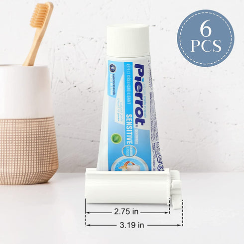 LoveInUsa Rolling Toothpaste Squeezer6pcs Toothpaste Tube Roller Hanger Dispenser for Bathroom