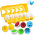 CPSYUB Toddler Toys, 18 Month Toys, Easter Eggs Learning Toys for 1, 2, 3 Year Old Girls / Boys, Montessori Matching Eggs Educational Color & Shape Recognition Skills Gifts Toys BPA Free (12 Eggs)
