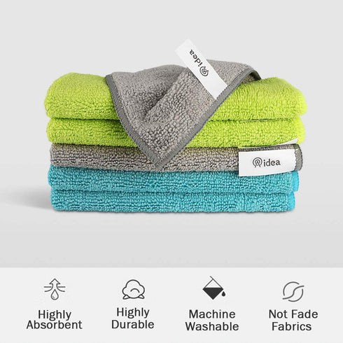 AIDEA Microfiber Cleaning Cloths-50PK, Softer Highly Absorbent, Lint Free Streak Free for House, Kitchen, Car, Window Gifts(12in.x12in.)