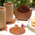 Wooden Coasters for Coffee Table NOT Moisture Absorbing, Drink Coasters for Wooden Table, Natural Wooden Coasters with Holder, Table Coasters for Wood Table, 3.9 in Diameter, 7pcs