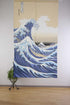 Denelchon Made in Japan Noren Curtain Tapestry Ukiyoe Hokusai The Great Wave Kanagawa
