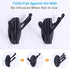 Towel Hook Matte Black 2 PCS, Angle Simple Metal Swivel Folding Robe Hook, Hand Towel Holder, Heavy Duty Clothes Hanger for Bathroom RV Wall Mount
