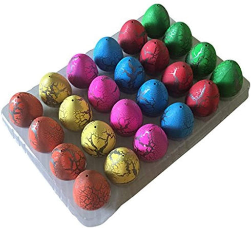 Jofan 24 PCS Dinosaur Eggs That Hatch Growing Easter Eggs with Mini Dinosaur Toys Inside for Kids Boys Girls Easter Basket Stuffers Gifts Fillers Party Favors Supplies